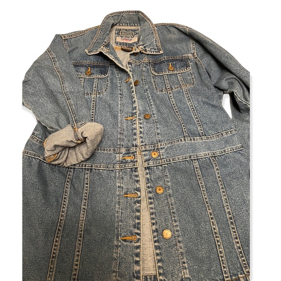 vintage raw jean jacket with button up front EL DORADO - Picture 4 of 8